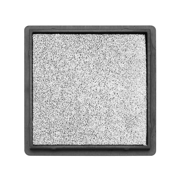 WDOplteas Almohadilla Tinta Cuadrada para Huellas Dactilares para Tarjetas Álbum Recortes Bricolaje Sellos para Manualidades Papel (plata)