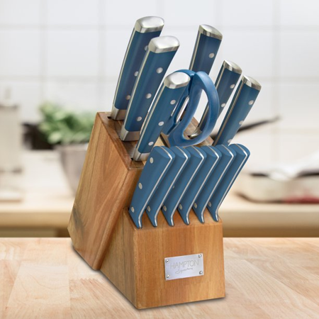 

14 Piece Knife Block Set Blue