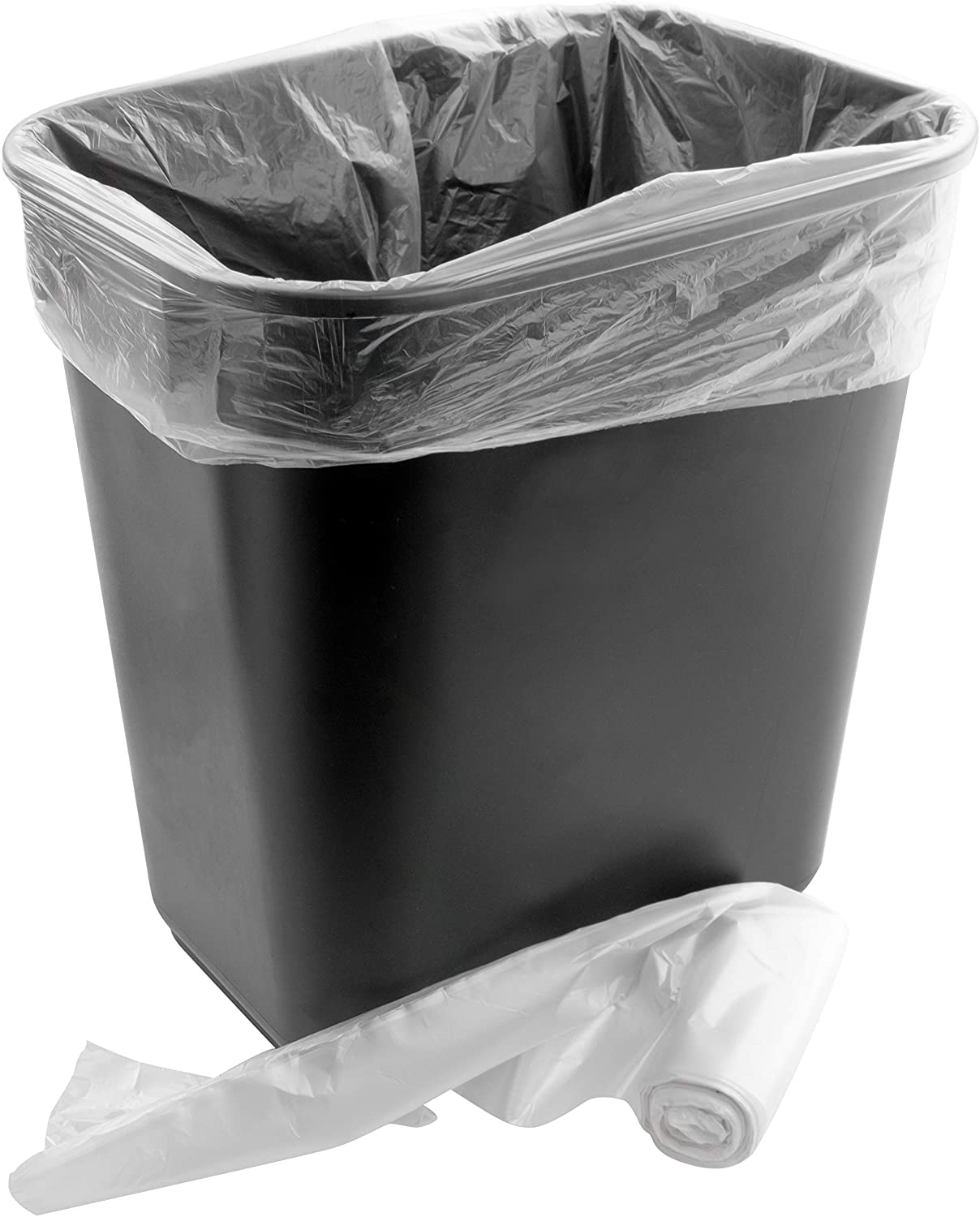 SpaceSaving Trash Can and 100x 4 Gal. LeakProof Liners Set. Small