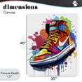thumbnail image 4 of Stupell Industries Contemporary Graffiti Sneaker on White Canvas Art, 30 x 40, by Creative Studio, 4 of 8
