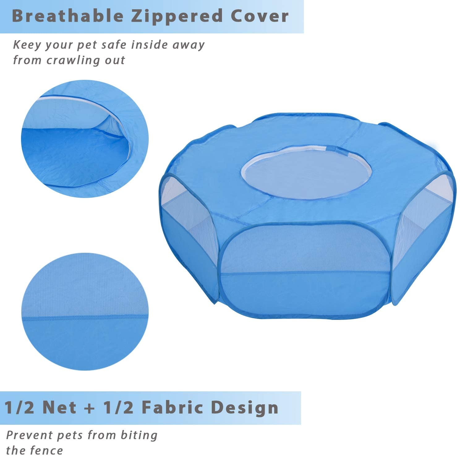 Small Animals Playpen Guinea Pig Cage Tent with Zipper Cover Hamster Portable Exercise