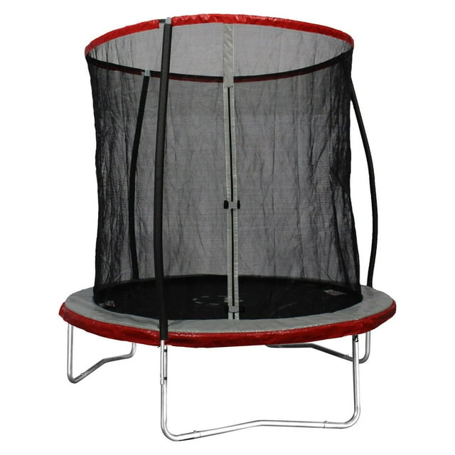 TRAINOR SPORTS 8 FT Trampoline and Enclosure Combo | | Jumping Mat and Full Coverage Spring Padding 18201920080