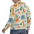 thumbnail image 6 of Wukai Jungle Animals Print Men Hoodies Fleece Sweatshirts Long Sleeve Sweaters Pullover Fall Outfits Winter Clothes-4X-Large, 6 of 7