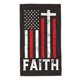 thumbnail image 1 of Fotbe USA Flag Cross Toalla Premium con Patrón, Toalla de Microfibra de Secado Rápido, Ligera y Altamente Absorbente (27.5x16in), Ideal para Uso Diario, 1 of 6