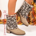 thumbnail image 4 of MuXiKeJi Clothes Women Winter Warm Leopard Print Boots With Thickened Leg Covers For Cold Weather Outdoor Activities And Fashion Style, 4 of 9
