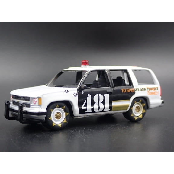 Open Box 1995-2000 CHEVY CHEVROLET TAHOE POLICE DEMOLITION DERBY 1:64 DIECAST MODEL CAR