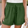 thumbnail image 2 of Pantalones cortos casuales, cintura con cordón liso, dobladillo suelto, pantalones cortos de verano simples y elegantes para ejercicio en casa, 2 of 6