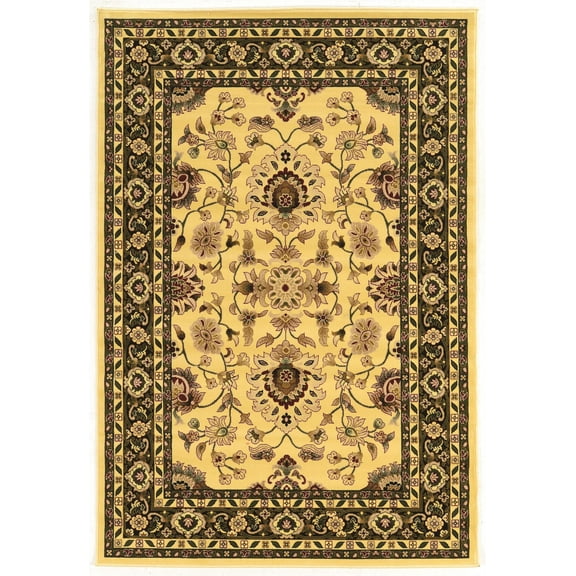 Linon McKinley Isphahan Power Loomed Polypropylene 9' X 12' Rug in Cream