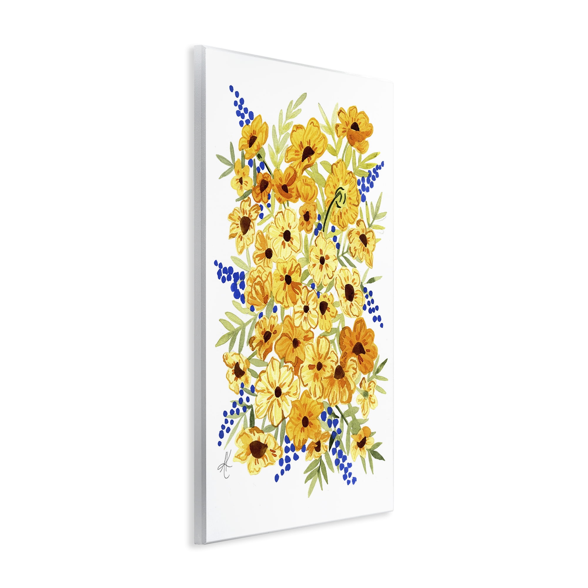 Stupell Industries Golden Cosmos Flowers Botanical & Floral Painting Unframed Art Print Wall Art, 13 x 19