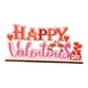 thumbnail image 2 of Letrero de madera para mesa de San Valentín, placa con forma de corazón, adorno romántico para aniversario. Feliz, 2 of 9