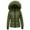 01-Army Green, variant on Dezsed Women's Warm Winter Coat Hooded Puffer Jacket Women's Winter Cotton Jacket With Hood, Waist, And Plush To Overcome Outer Coat Red L