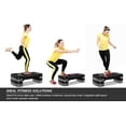 thumbnail image 2 of Stanz (TM) 30.5" Black Adjustable Aerobic Stepper Step Exercise Trainer Workout Fitness Yoga Risers 3 Position - 4" - 6" - 8", 2 of 6