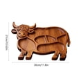 thumbnail image 5 of Hoosue Highland Cow Wooden Charcuterie Board,Rustic Farmhouse Serving Tray Handcrafted from Solid Wood with Compartments for Cheese, Meat, Fruits, Crackers and Snacks B, 5 of 5