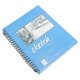 thumbnail image 2 of Cuaderno de bocetos Cuaderno de bocetos encuadernado en espiral Páginas blancas en blanco Cuaderno de bocetos artístico para principiantes profesionales Azul, 2 of 5