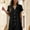 Black, variant on Womens Nightgown Dress Women's Snaps Front Closure House Dress Short Sleeve (Dark Blue,M)