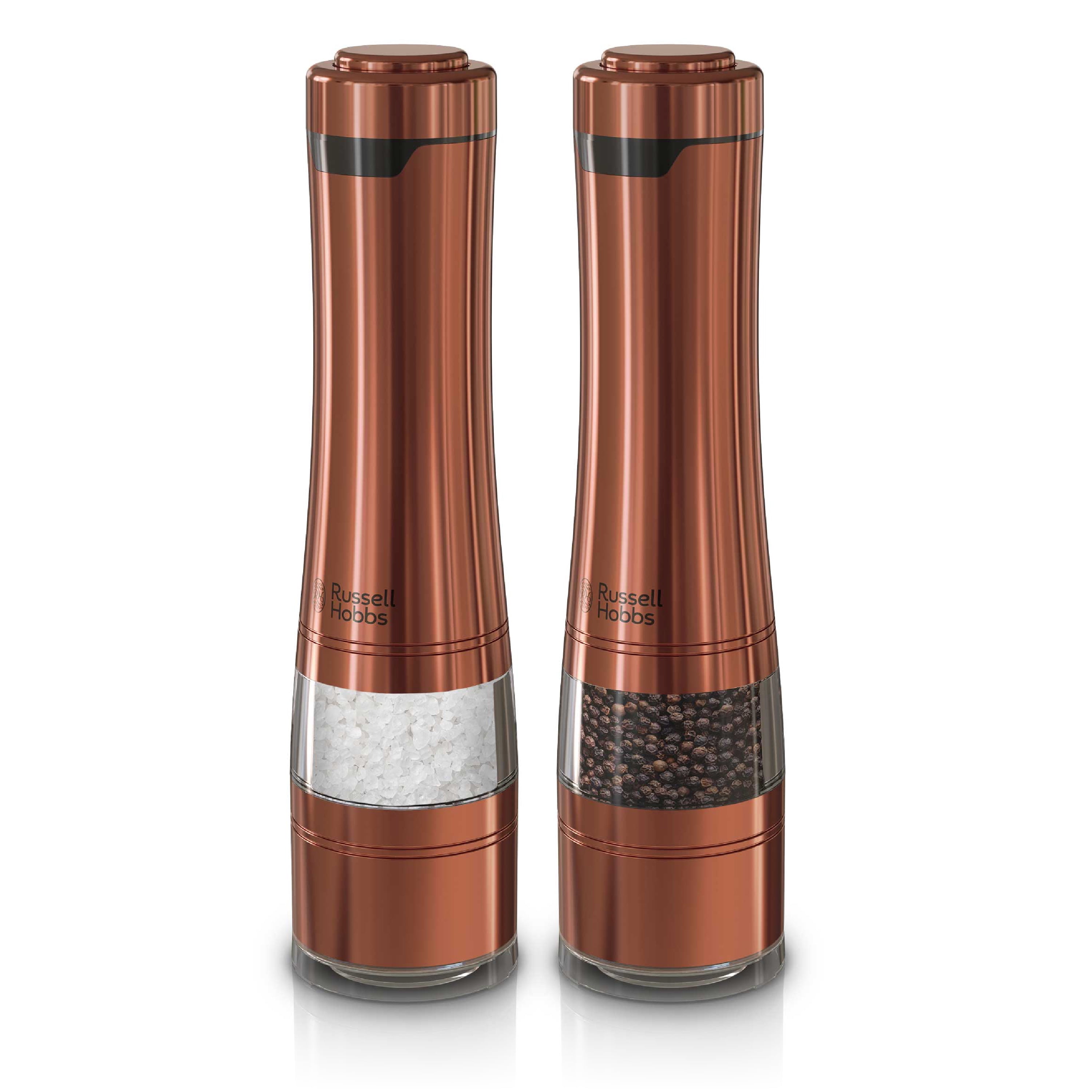 Russell Hobbs Electric Salt & Pepper Mills, Copper, RHPK4100CPR