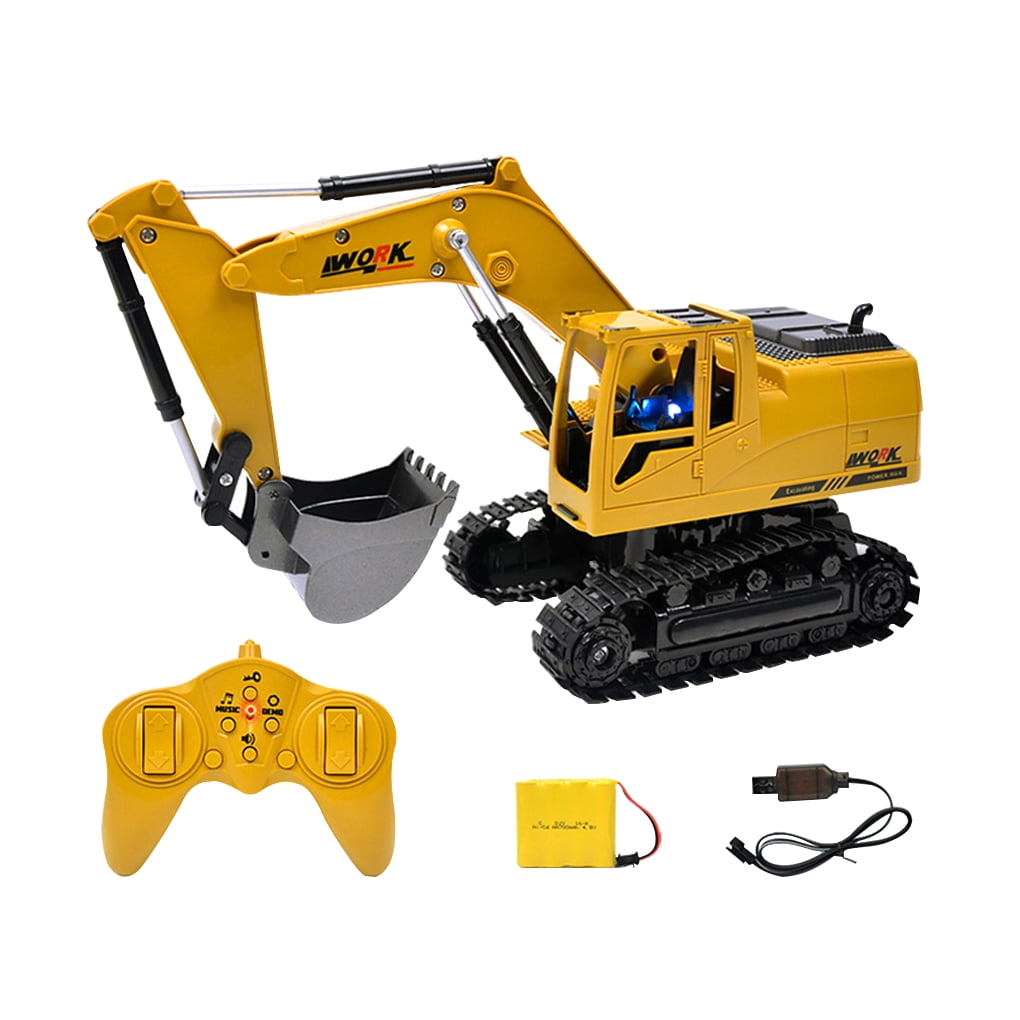 8CH Simulation RC Excavator Toys with Music Lght Children RC Truck Models H1