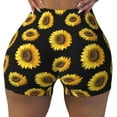 thumbnail image 2 of Haiem Sunflower (2) No Front Seam Biker Shorts for Women Yoga Workout Gym Bike Shorts with Tummy Control Moisture-Wicking-X-Large, 2 of 9