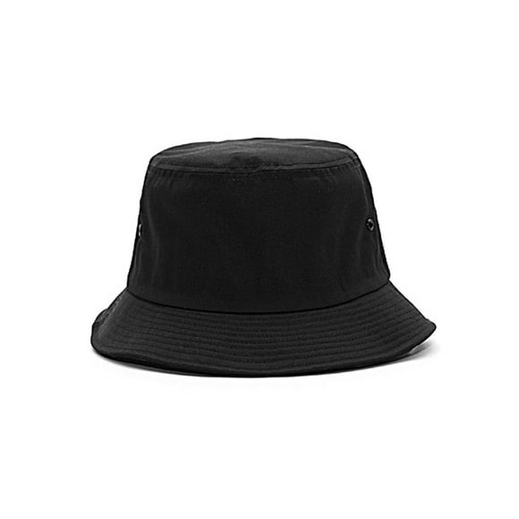 COTTON BLEND TWILL BUCKET HAT, Black Large