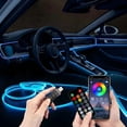 thumbnail image 3 of LED Car Interior Lights with App Control, RGB Fiber Optic Ambient Lighting Kit, Music Sync Color Changing Dashboard Accent Lights, 3 of 8