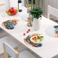 thumbnail image 6 of Ryvnso Autumn Truck with Pumpkins Round Plate Mats Dining Table Placemat Set of 4 for Holiday Decoration, 6 of 7