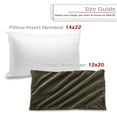 thumbnail image 3 of Nestl Velvet Throw Pillow Covers Solid Rectangle Soft Decorative Pillow Cover for Sofa, 12" x 20", Khaki, Pack of 2, 3 of 8