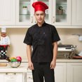 thumbnail image 2 of chef apparel Chef Apparel Unisex Short Sleeve Chef Size M (Black), 2 of 5