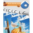 thumbnail image 4 of Fall Thanksgiving Shower Curtain Set ，Waterproof Fabric Shower Curtains Beach Orange Pumpkin Starfish Seagull Shower Curtains for Bathroom,Bathroom Decor 66"x72", 4 of 7
