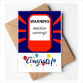 thumbnail image 1 of Election Closing Alert Red Alarm Wedding Cards Congratulations Greeting Envelopes, 1 of 3
