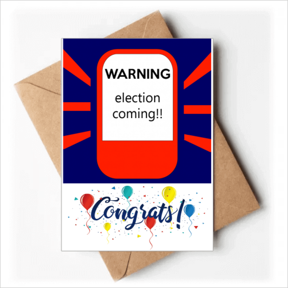 Alerte de Clôture des Élections Alarme Rouge Cartes de Mariage Félicitations Enveloppes de Voeux