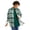 Green Ivory Plaid, variant on Plus Size Fleece Flannel Snap-Front Shirt