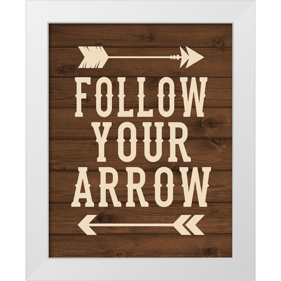 Robinson, Tamara 12x14 White Modern Wood Framed Museum Art Print Titled - Follow Your Arrow