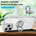 thumbnail image 2 of Compatible with iPhone 15 Pro Max Case Kickstand Car Mount Mental Ring Crystal Luxury Case Camera Protector + Screen Protector Clear Edge Cover Full Body Protection Case -Crystal, 2 of 6