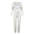 thumbnail image 4 of BiZtdJrK Workout Sweatsuit for Women Ghost Print Long Sleeve Crew Neck Sweatshirts and Drawstring Pants 2 Piece Sets Lightweight Jogger Tracksuits Halloween Outfits with Pockets AD-White L, 4 of 5