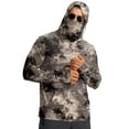thumbnail image 2 of Camouflage T-shirt with Face Mask Long Sleeve Ice Silk Summer Fishing Shirt Breathable Sunscreen Hooded Fishing Top, 2 of 6