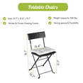 thumbnail image 4 of Set of 2 Folding Chair, PE Rattan Folding Chair Set with Beige Cushion for Backyard Lawn Porch Poolside Garden, 4 of 9