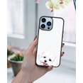 thumbnail image 5 of FINCIBO Soft Rubber Protector Cover Case for Apple iPhone 13 Pro Max 6.7" 2021 (NOT FIT Apple iPhone 13 mini 5.4" 2021/iPhone 13 Pro 6.1" 2021/iPhone 13 6.1" 2021), Animal Maltese Dog, 5 of 5