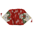thumbnail image 3 of Mantel De Muñeco De Nieve Productos De Navidad De Algodón Y Lino Decoraciones Navideñas Mantel Decoraciones De Mesa 1 Piezas-Rojo brillar Electrónica, 3 of 5