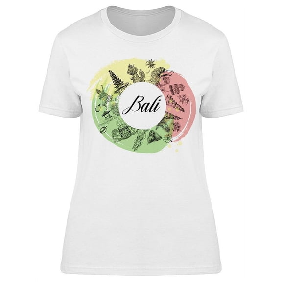 Hand Drawn Sketch Bali  T-Shirt Women -Image by Shutterstock, Female Medium