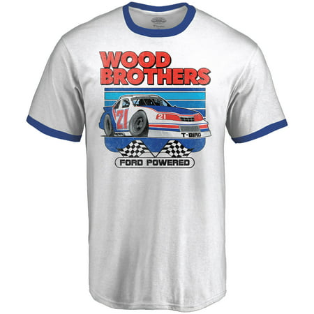 UPC 191944016049 product image for Wood Brothers Racing Fanatics Branded Ringer T-Shirt - White | upcitemdb.com