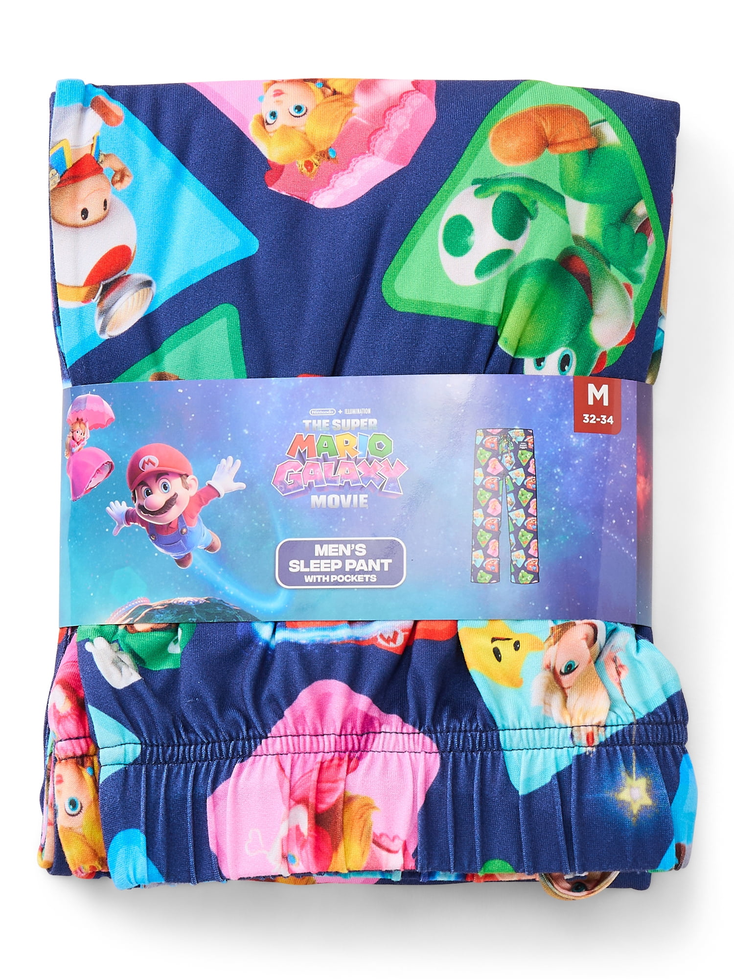Super Mario Men’s Galaxy Movie Sleep Pants, Sizes S-2XL