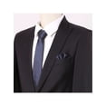 thumbnail image 6 of INSPIRE CHIC Men's Polka Dots Tie Set Skinny Necktie Pre-Tied Bow Tie and Pocket Square One Size Navy Blue Red, 6 of 7