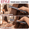 thumbnail image 3 of Suproot® Hair Straightener and Curler 2 in 1, Professional Ceramic Tourmaline Ionic Flat Iron for Hair, Adjustable Temperature Hair Straightener with Floating Plates, 360° Swivel Cord For Different H, 3 of 7