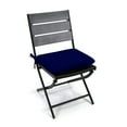 thumbnail image 2 of Jordan Manufacturing 20.25" x 20.75" Midnight Navy Solid Square Outdoor Chair Pad Seat Cushion with Ties, 2 of 10