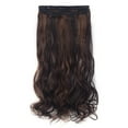 thumbnail image 2 of LELINTA Women 24" Long Curly 3/4 Full Head Clip in Synthetic Hair Extentions 155g Black Brown Blonde, 2 of 3