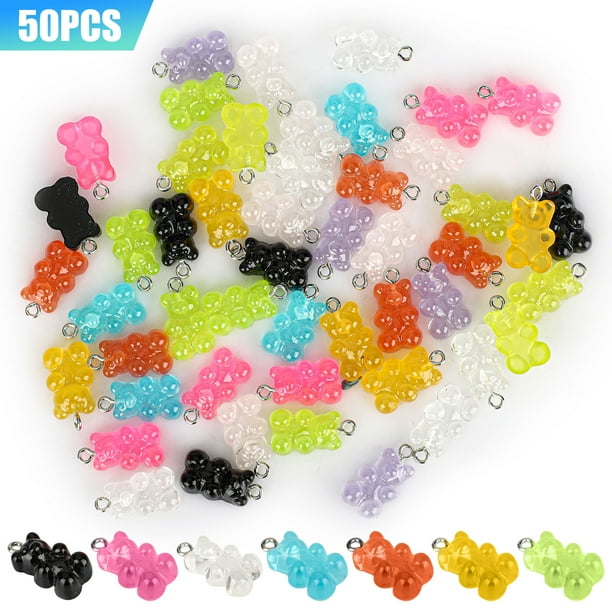Tsv Colorful Gummy Resin Bear Charms Pendants 250 200 150 100 50pcs Candy Keychain For Diy Jewelry Necklace Crafting Making Com - Tsv Custom Pendants