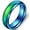 Blue, variant on 4mm Stainless Steel Temperature Sensative Color Changing Wedding Band Mood Ring