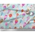 thumbnail image 3 of Soimoi Cotton Poplin Fabric Cloud & Hot Air Balloon Holiday Fabric Prints by Yard 42 Inch Wide, 3 of 3