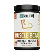 Zhou Nutrition Muscle BCAA Powder | Muscle Recovery | Optimal Absorption | 30 Servings