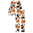 thumbnail image 4 of Suhoaziia Sleepwear for Women Pajama Set Halloween Gift Skin Friendly Size XL,Night Cat PumpkinFashion Print Graphic Indoor Lounge Wear Multi-Saeson 2-Pack PJ's Set, 4 of 5